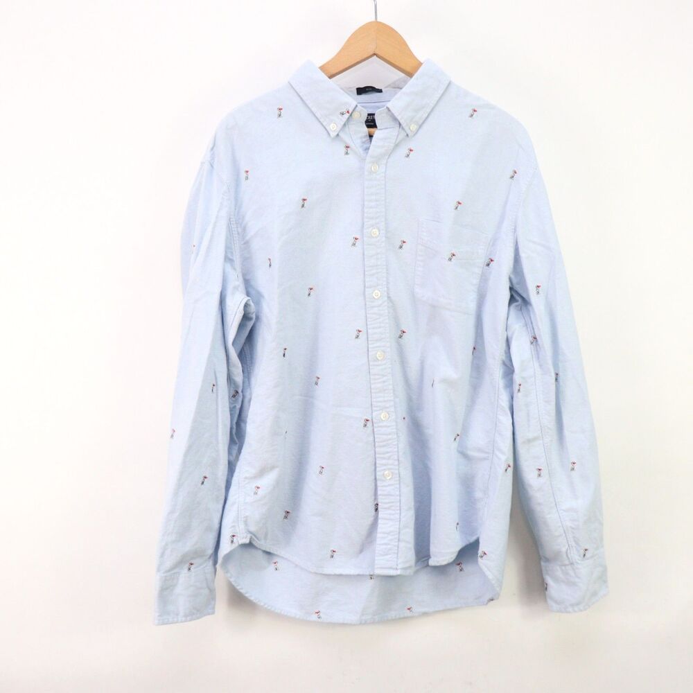 J. Crew Slim Oxford Button Down Pelican Shirt XL